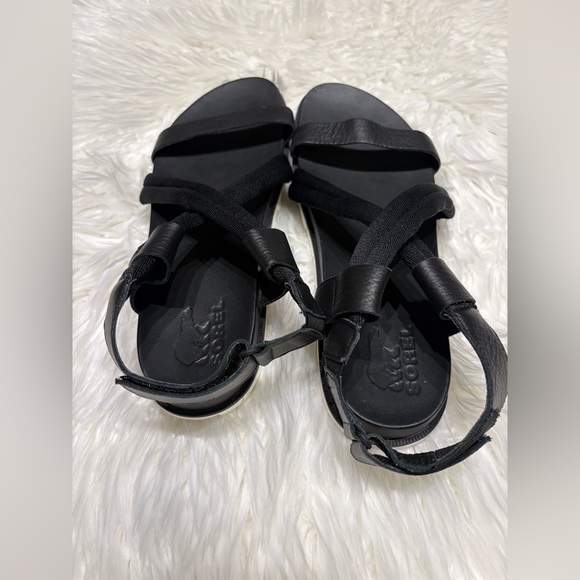 Sorel Black Crisscross Sandals - Picture 2 of 7